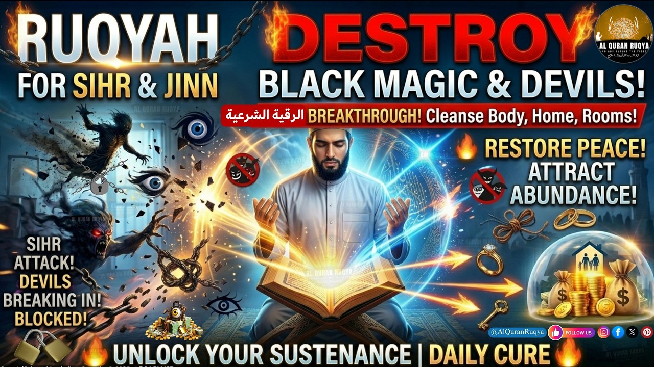 Ruqyah for Sihr and Jinn | Destroy Black Magic & Devils Inside the Body, Home, Rooms & Restore Peace