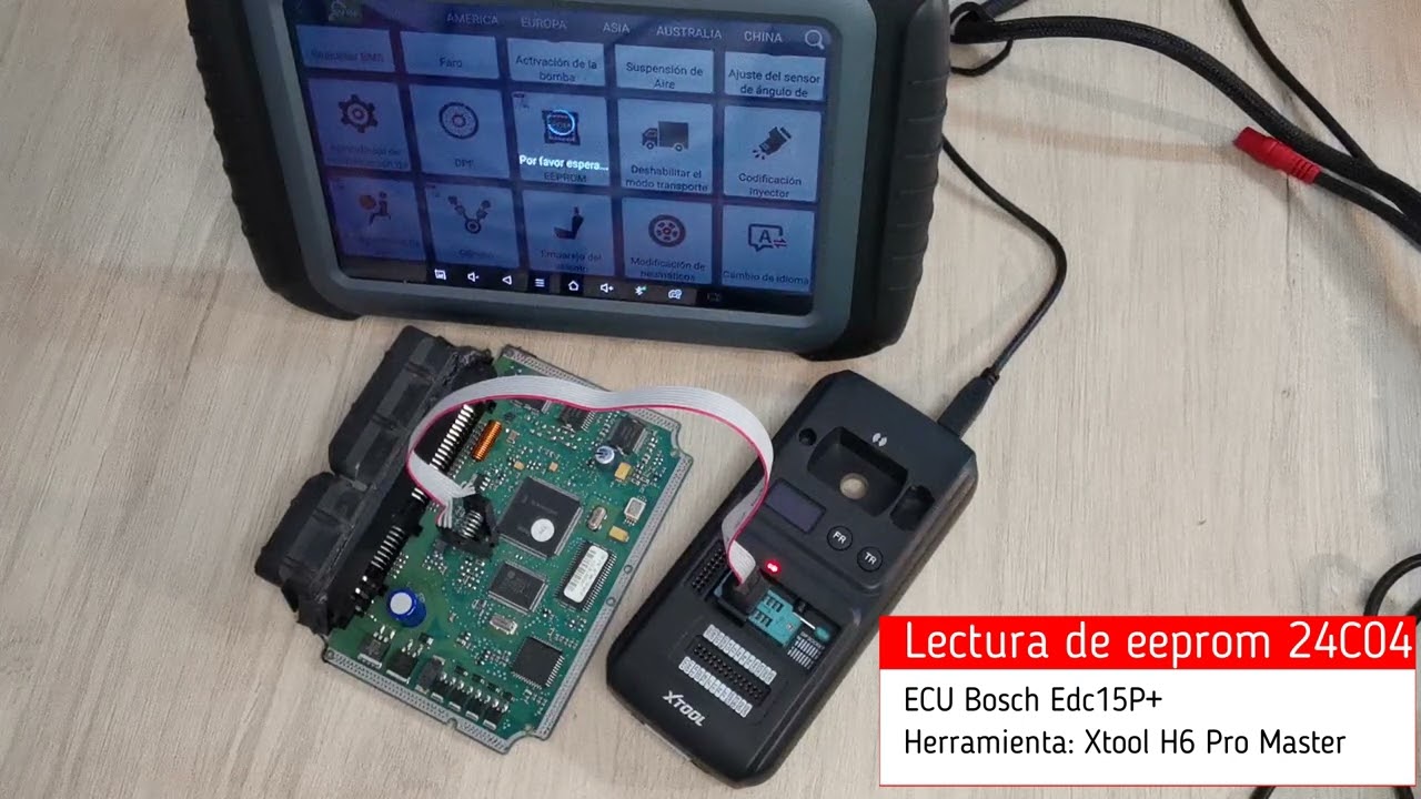 Lectura eeprom 24c04 edc15p+ Con herramienta Xtool H6 Pro Master