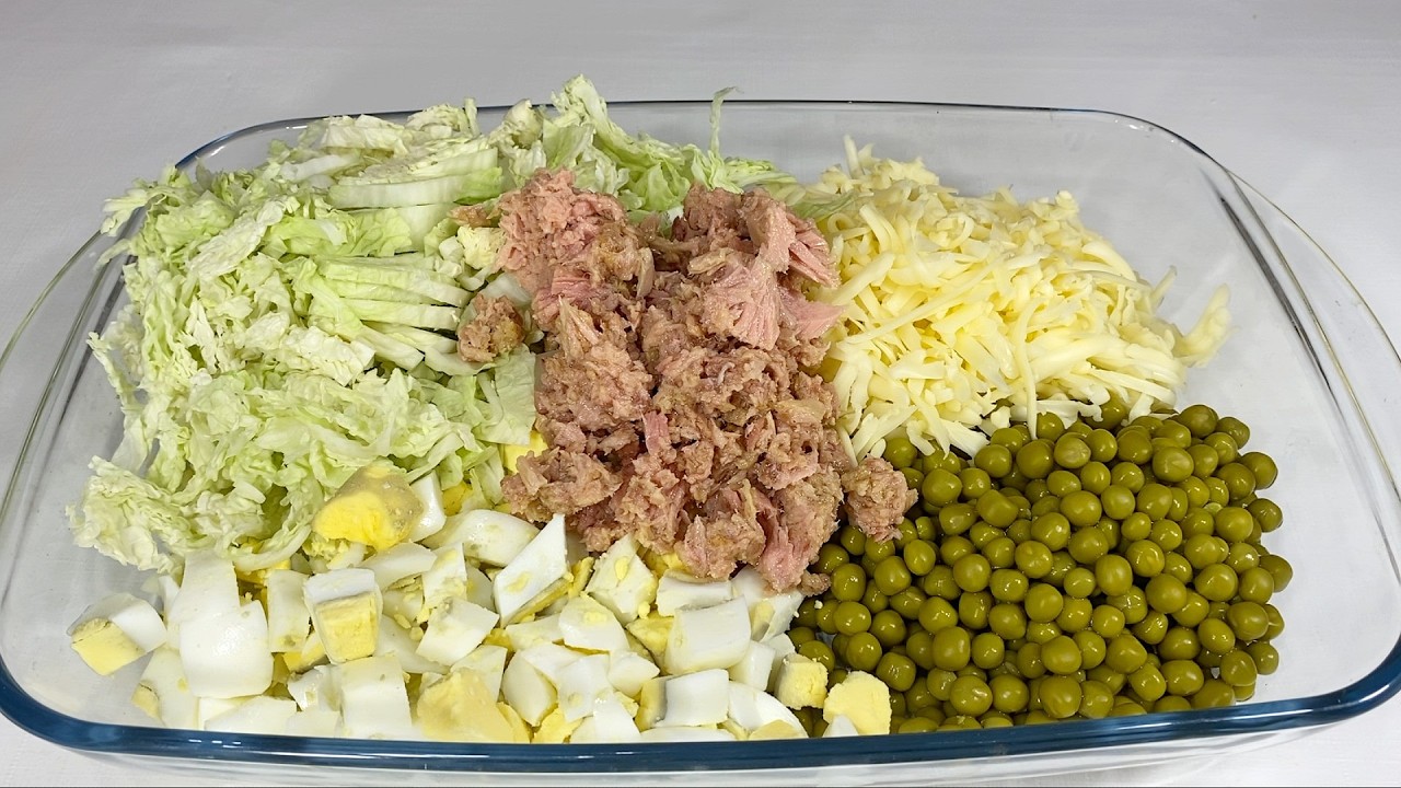 Здоровий салат з пекінської капусти та тунцем | Експеримент, що вийшов!