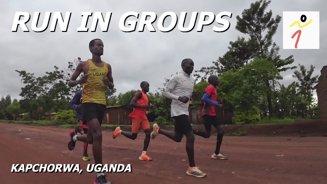 Group long run with Ugandan athletes on the plateau near Kapchorwa