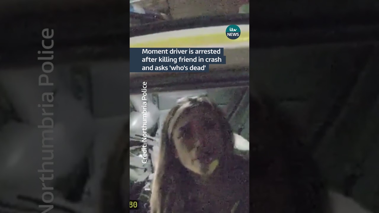Moment driver is arrested after killing friend crash and asks 'who's dead' | ITV News