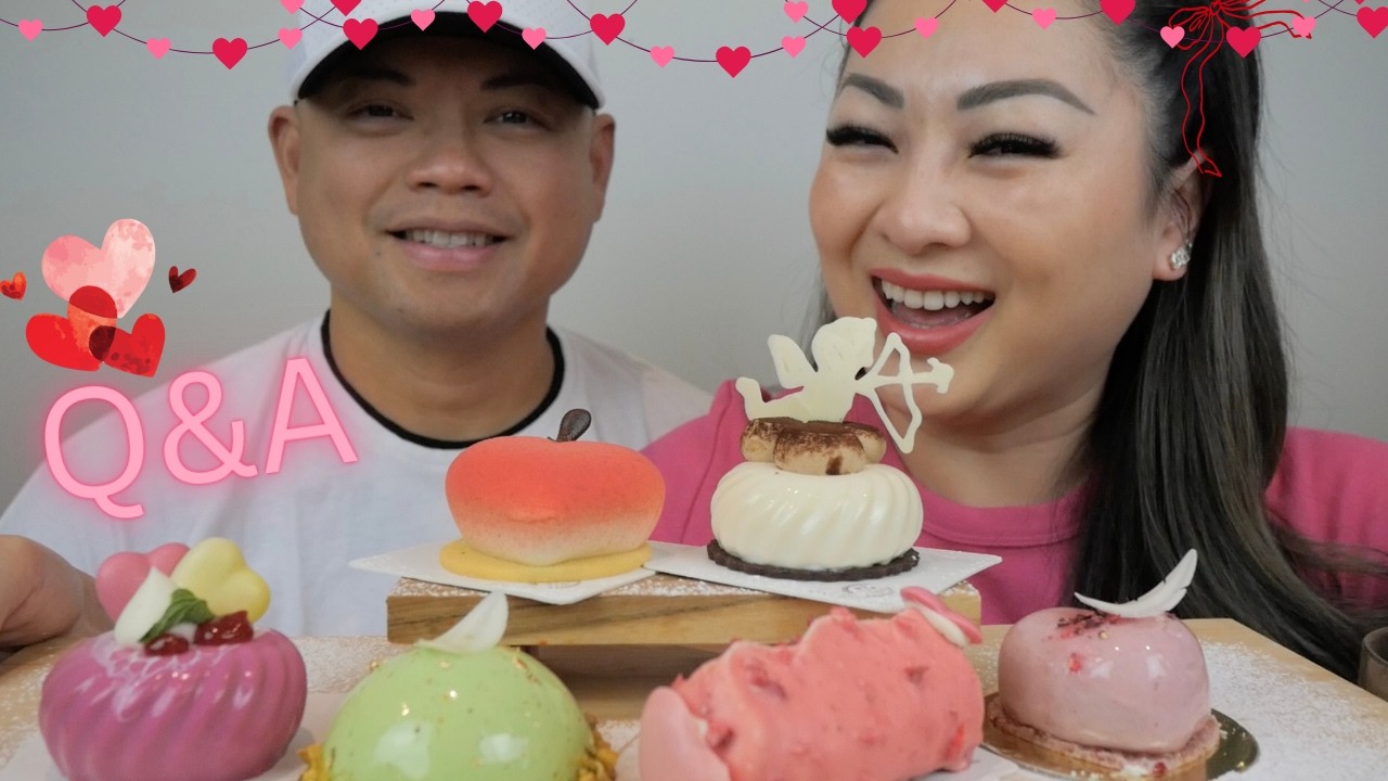 Mousse CAKES *Valentine's Special Couples Q&A | N.E Let's Eat