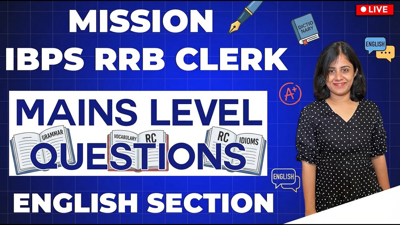 MISSION IBPS RRB CLERK MAINS | DAY - 4 | ENGLISH EXACT EXAM LEVEL QUESTION | BY Ms.KAMALA