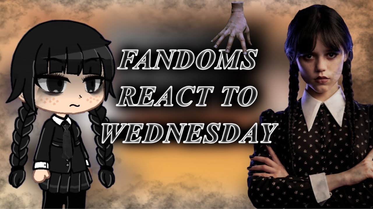 Fandoms react to Wednesday Addams from Wednesday // 3/7 || OG vid || READ DESC❗️\\