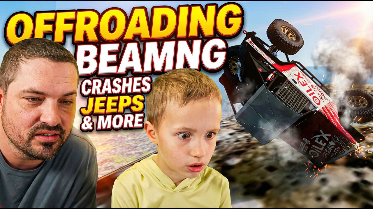 Taking Jeeps Off-Road in BeamNG 😂 | Father & Son Gaming