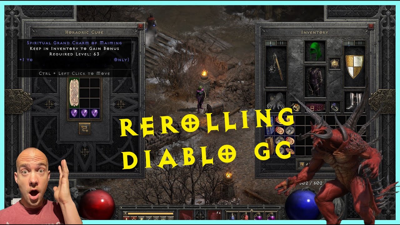 Diablo 2 Resurrected - Rerolling grand charms hoping to get gc skillers! baal, dia charms