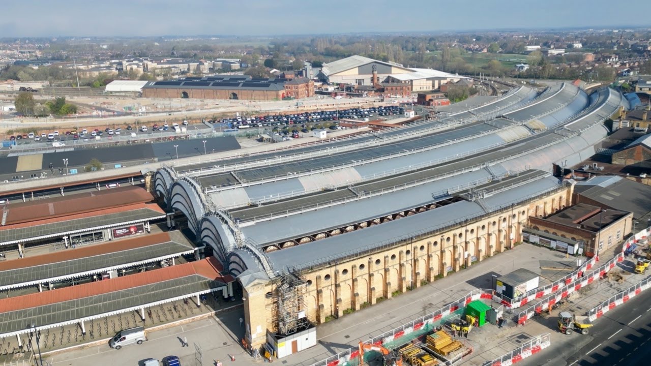 360° AERIAL VIEWS of York Station, National Railway Museum & YORK CENTRAL Redevelopment..!