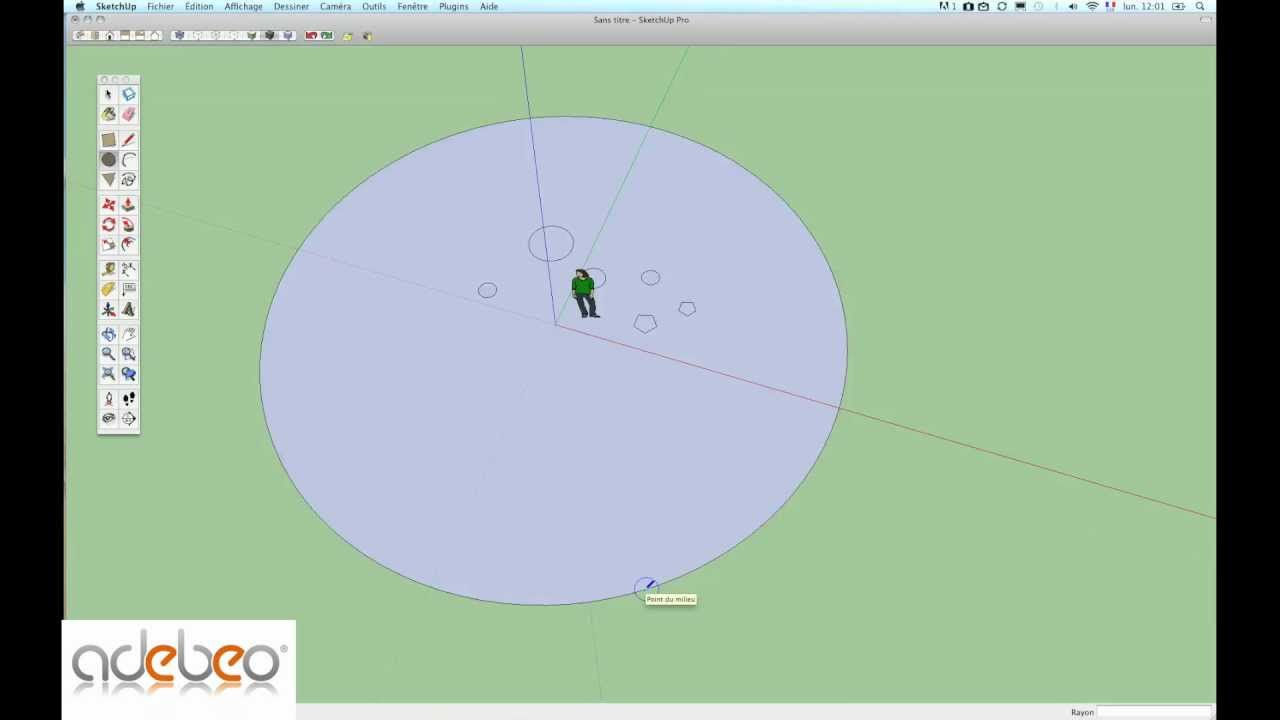 Tutoriel Sketchup - 4 - Cercles et polygones