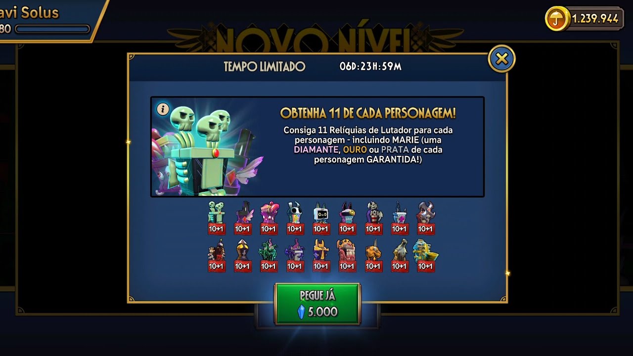 Abertura de relíquias do nível 80 | Skullgirls mobile