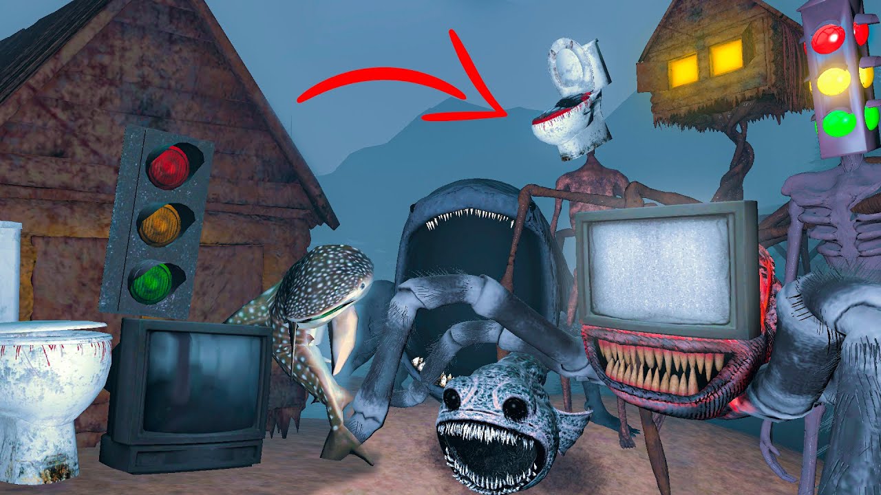 EVERYTHING TURNED INTO CREATURES | TV EATER, HOUSE HEAD, BLOOP, ZOONOMALY,  TOILET HEAD