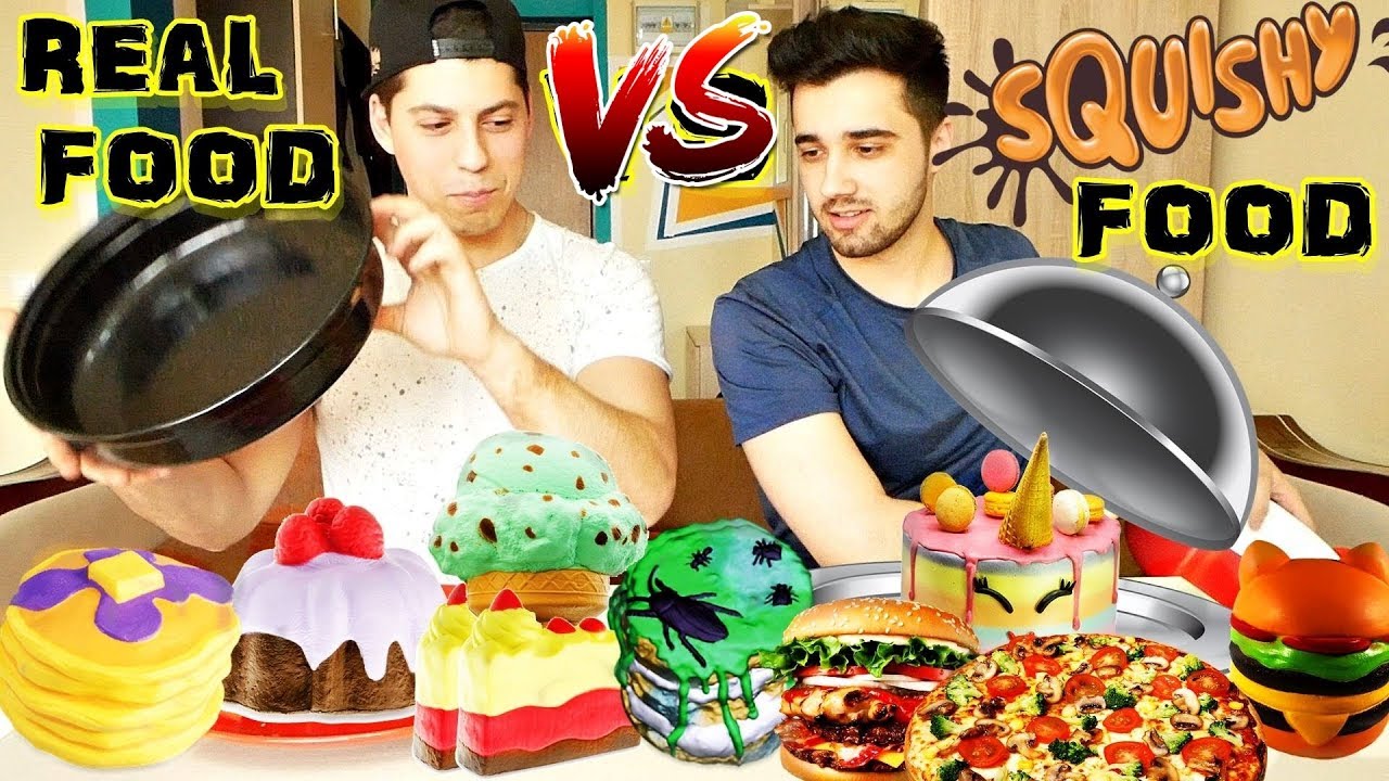 SQUISHY FOOD vs. REAL FOOD !! (CHALLENGE NEBUN)