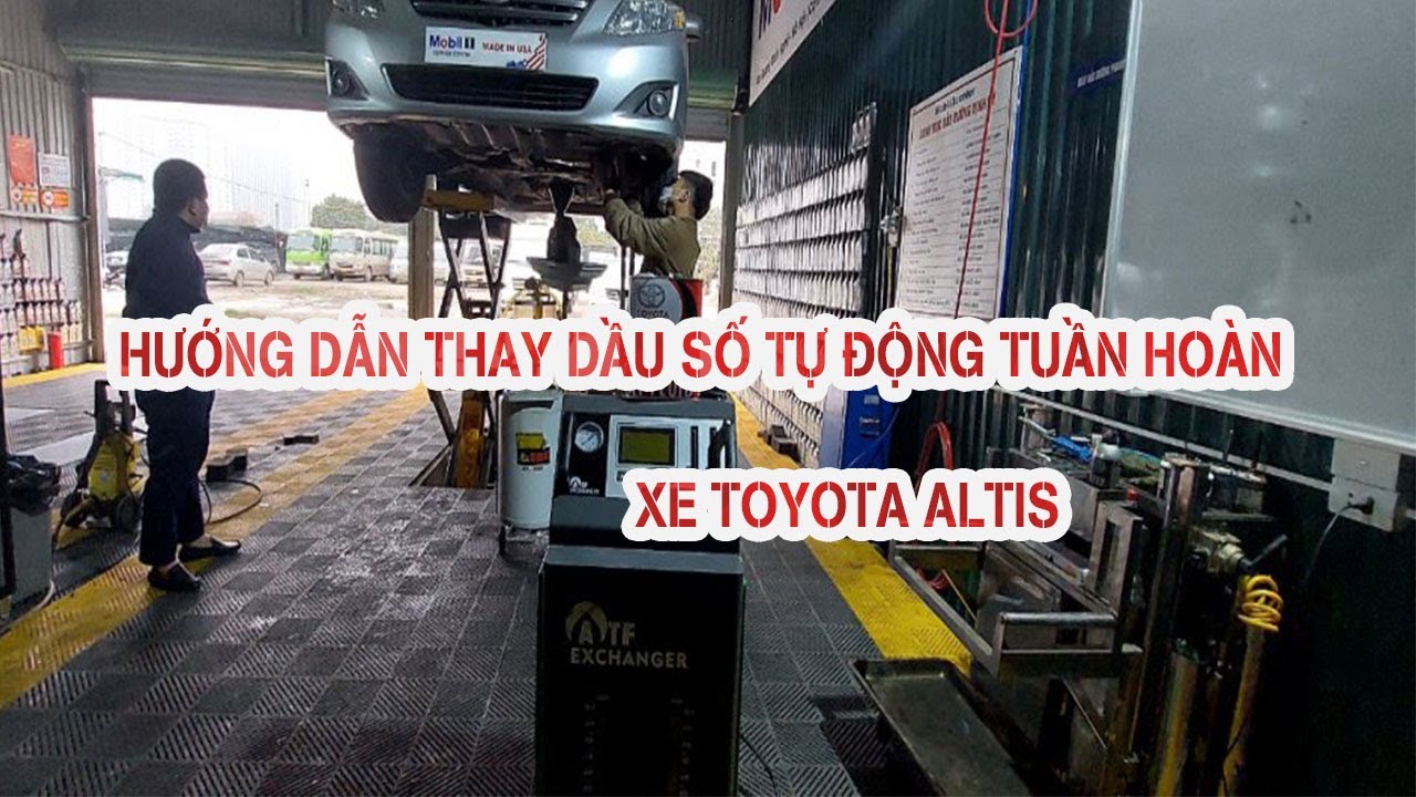 Thay dầu hộp số tự động tuần hoàn xe corolla altis 2009