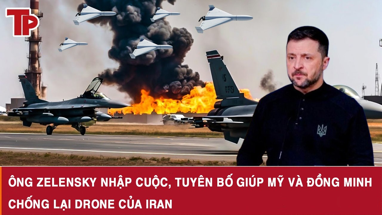 Ông Zelensky nhập cuộc, tuyên bố giúp Mỹ và đồng minh chống lại drone của Iran