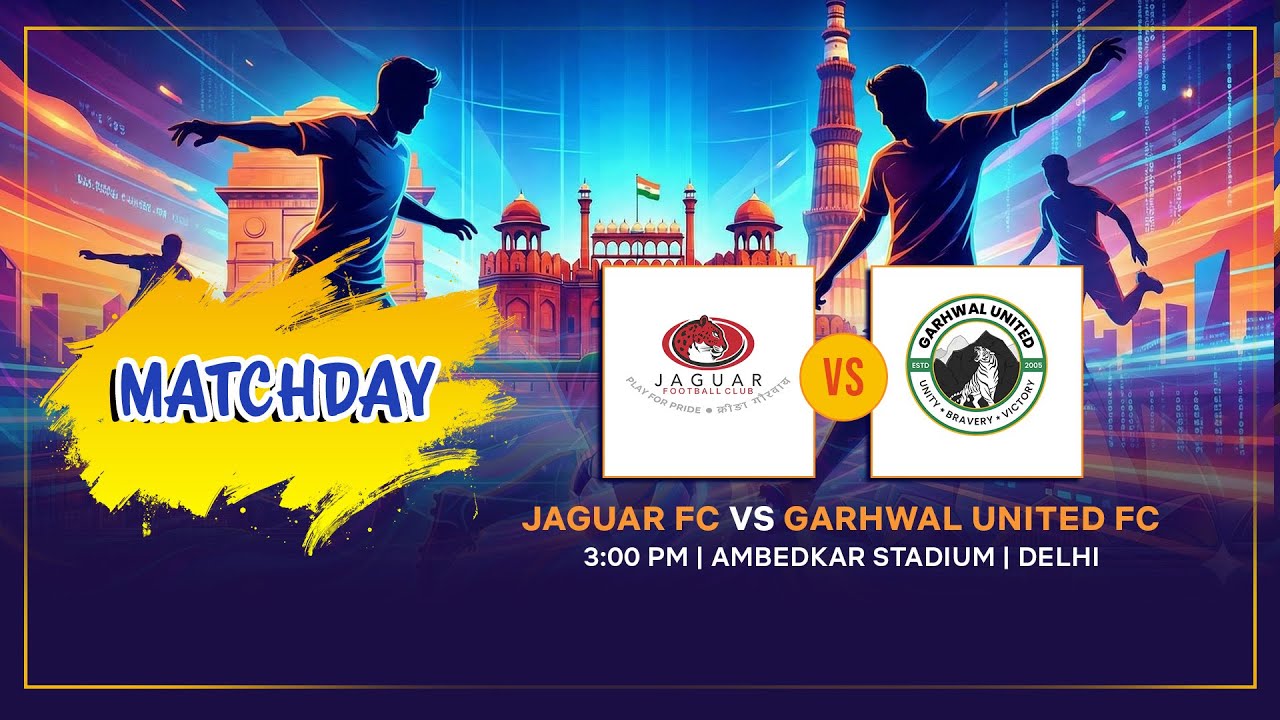 ⚽JAGUAR FC 🆚 GARHWAL UNITED FC | LIVE Football | DSA Senior Division | 3:00 PM