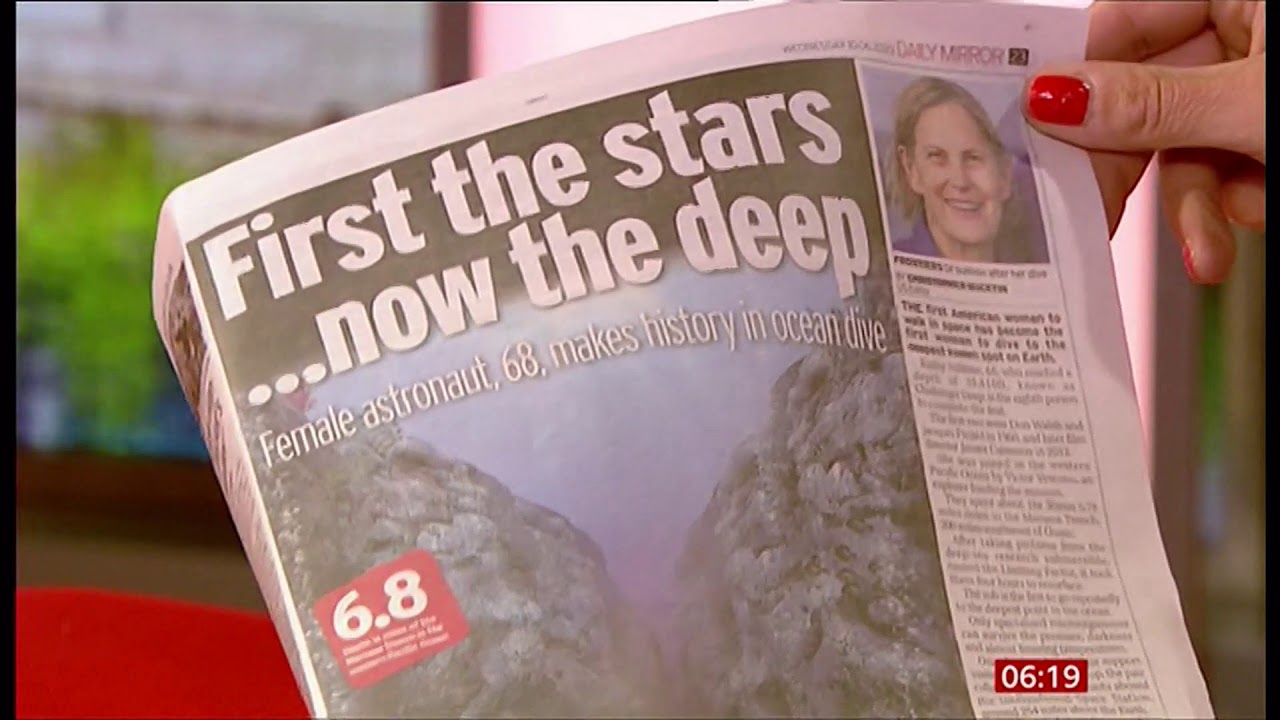 Kathy Sullivan (68) first American woman - Space & deep sea record (USA) - BBC News - 10th June 2020