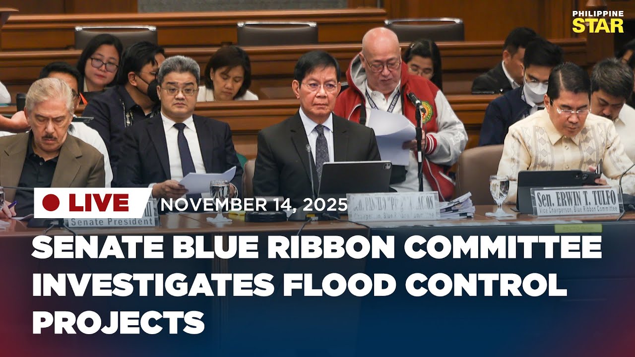 LIVESTREAM: Senate Blue Ribbon Committee investigates flood control projects (November 14, 2025)