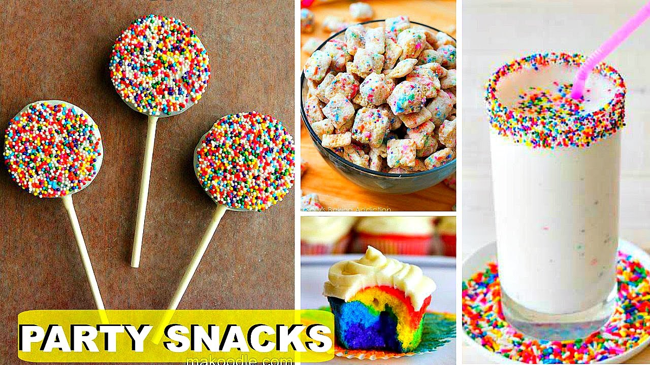 Sleepover/Party Snack Ideas | Delicious Rainbow Cupcakes, Milkshakes & More