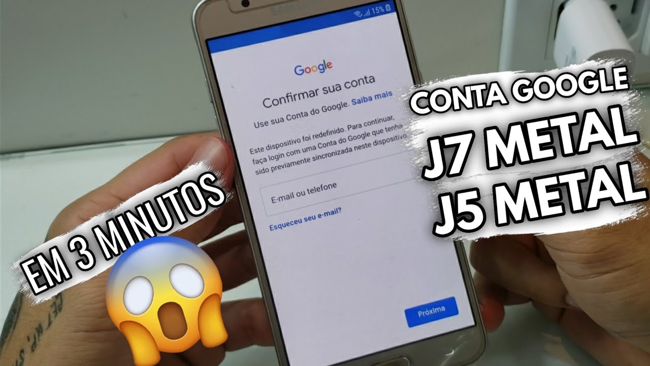 MUITO FÁCIL DESBLOQUEIO CONTA GOOGLE GALAXY J7 METAL / J5 METAL | SAMSUNG J7 METAL E J5 METAL