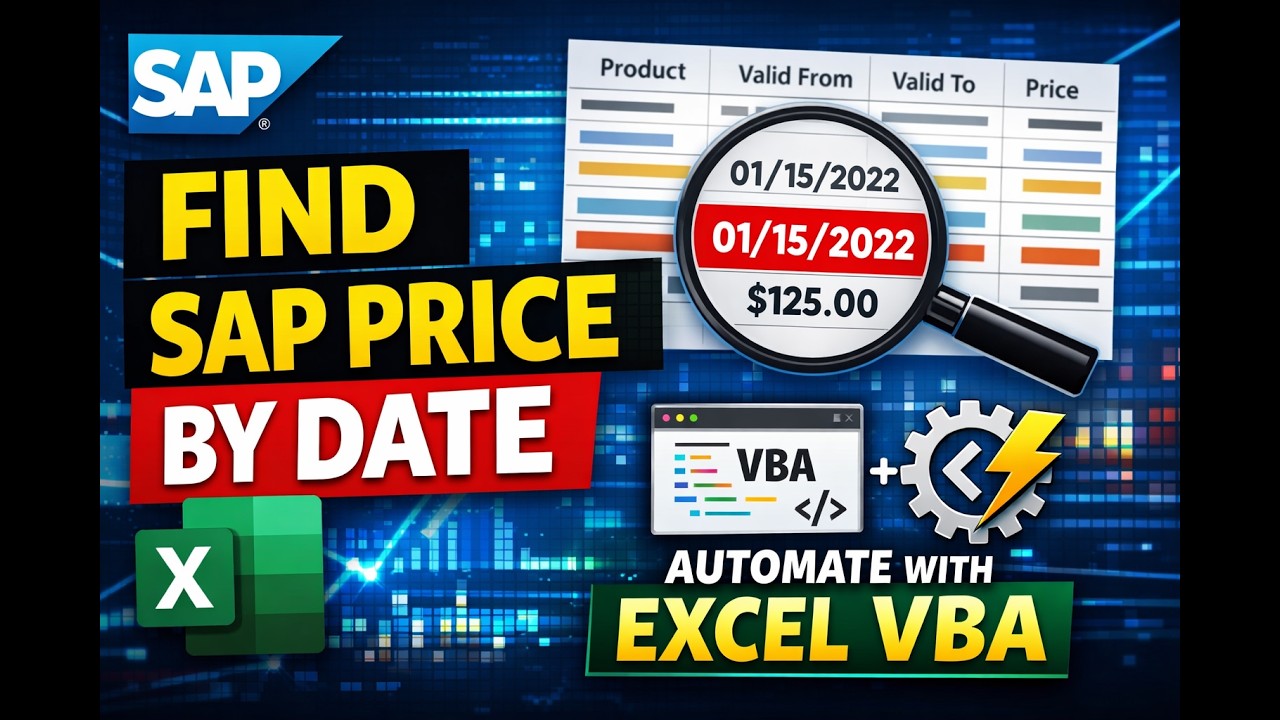 SAP SD Pricing Lookup in Excel VBA | Automating Condition-Based Pricing by Validity Date