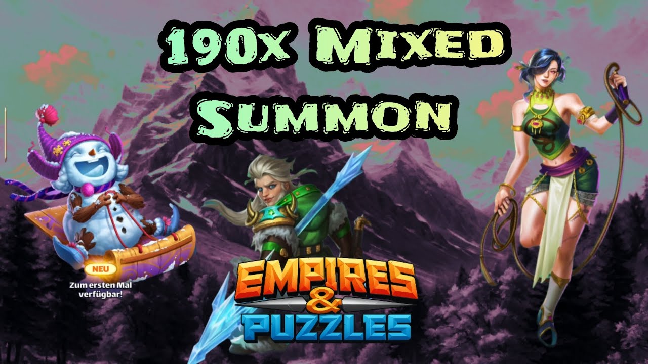 Empires and Puzzles🔥190x Mixed Summon #empiresandpuzzles #midjourneyman #gaming #mobilegame 