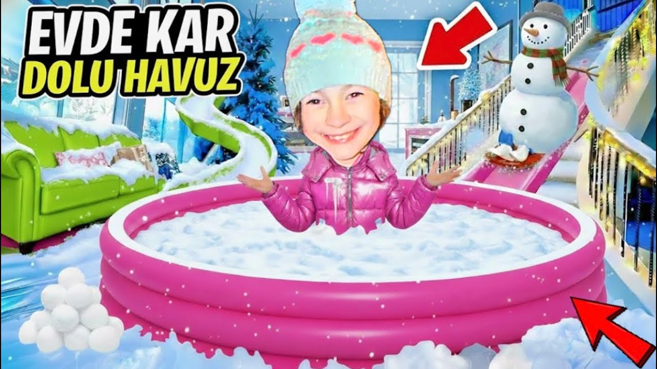 EVİ KARLA OLDURDUK EYVAH çok SOĞUK OLDU EV OLAMAZ KARDEŞİDE GELDİ