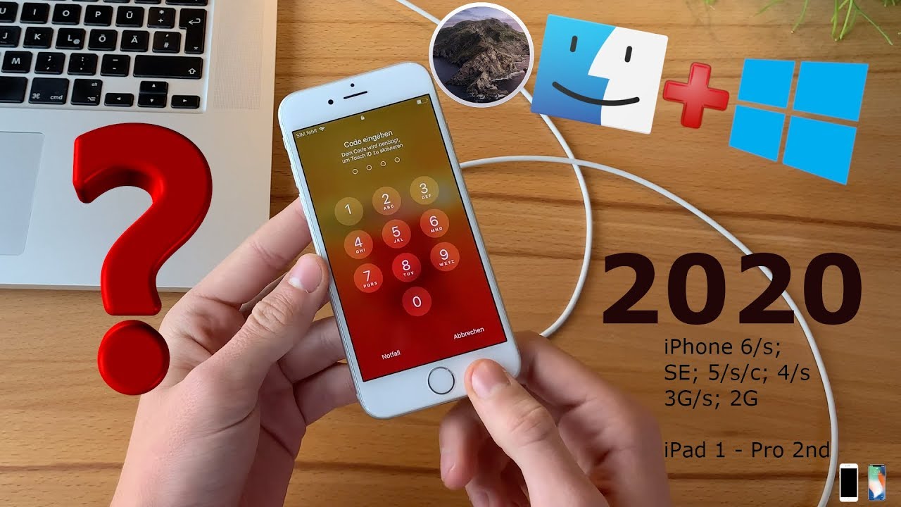 iPhone Code vergessen ? 😱  Hack DIY - iOS 5 bis iOS 14 2021 Version Win+Mac iPhone 6s o.ä.