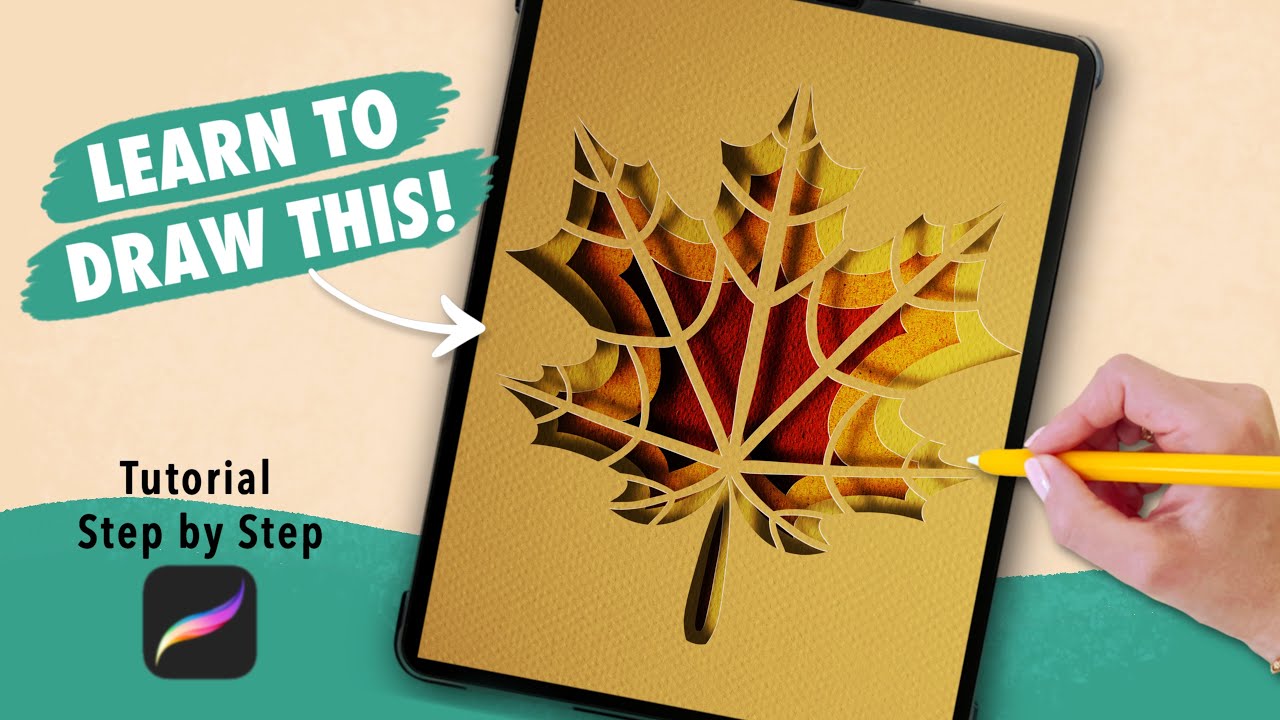 Procreate Drawing for Beginners | Easy Paper Cut Out Tutorial (step by step)