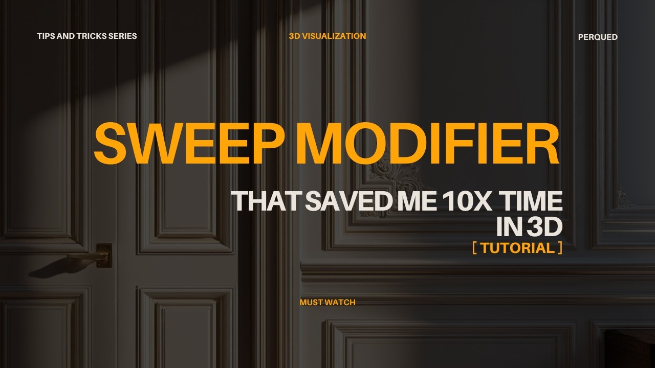 Как использовать модификатор Sweep для экономии времени в 10 раз в 3ds Max #3dsmax #3dvisualizati...