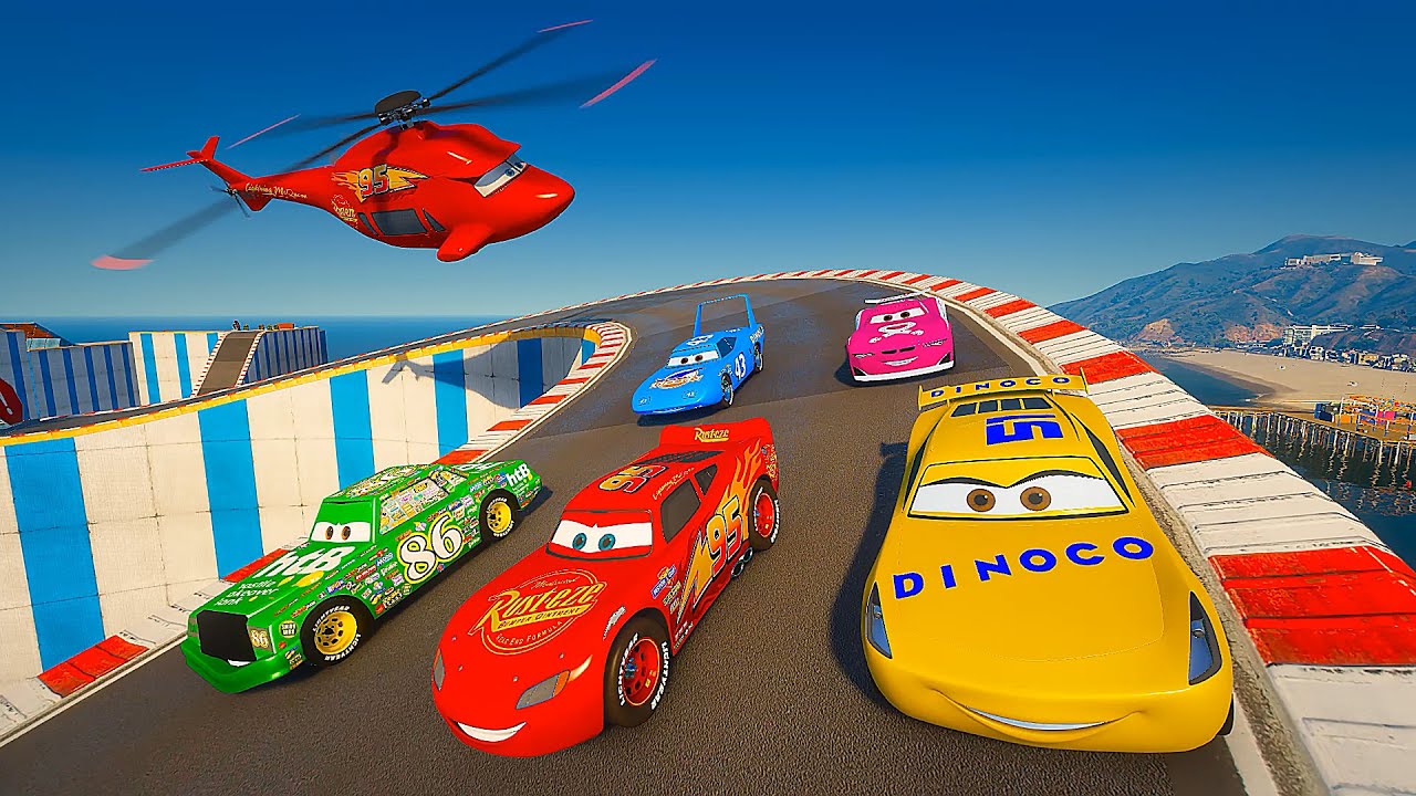 Challenge Disney Pixar Cars Lightning McQueen The King Chick Hicks Cruz Ramirez Flip Dover & Friends