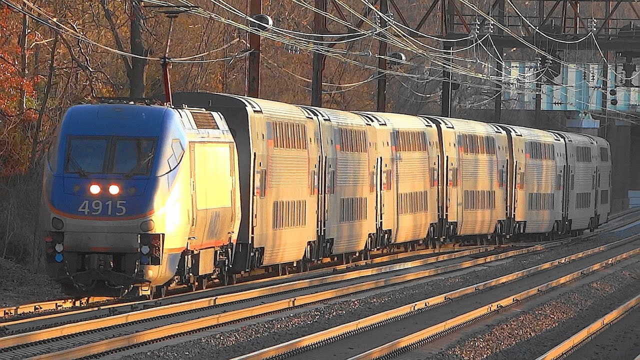 Amtrak & MARC Trains In Halethorpe Station