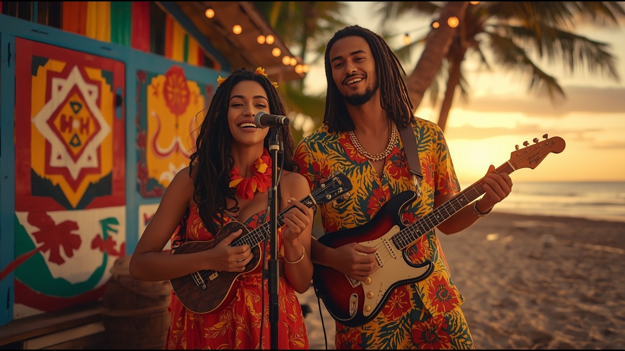 Hawaiian Reggae Sunset 🌅 Calm Beach Background Music