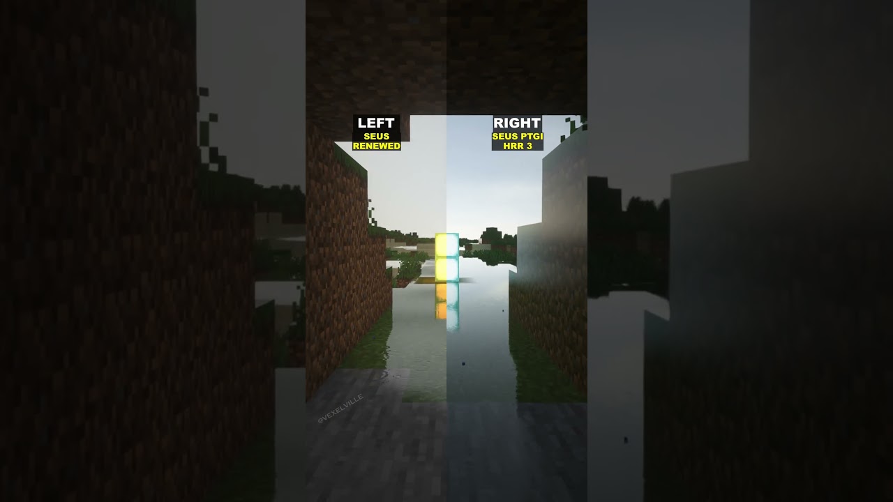 🌧️ Minecraft Shaders: SEUS Renewed or PTGI HRR 3? #shorts