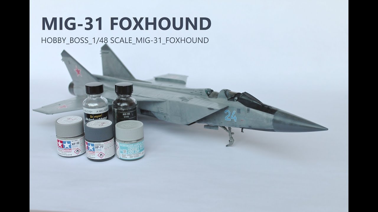 MIG-31 Foxhound Hobby Boss 1/48 Scale - часть 4 - Техника рисования