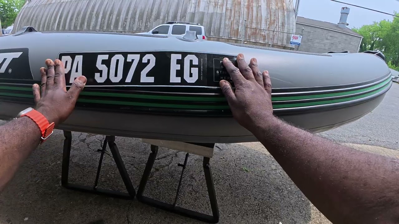 Installing a Registration Plate on My Newport NS130 Inflatable Boat 🚤