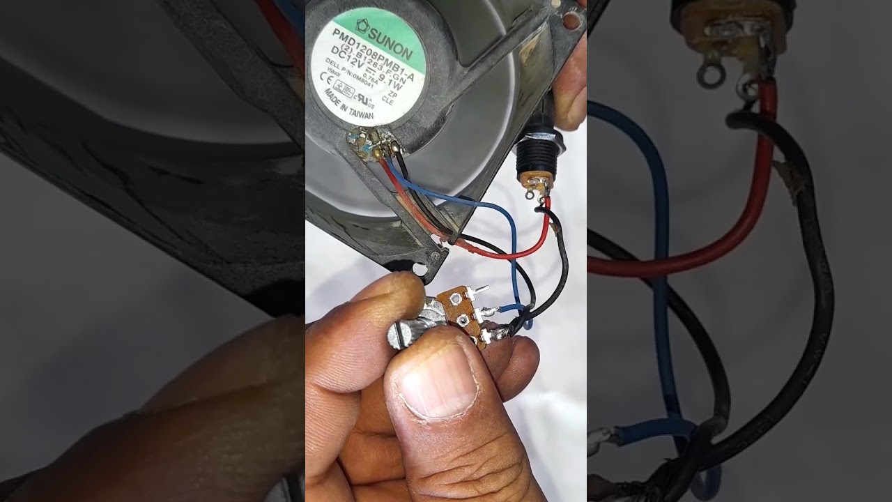 12v DC Fan Speed Control 🤠 #shorts #youtubeshorts #speed