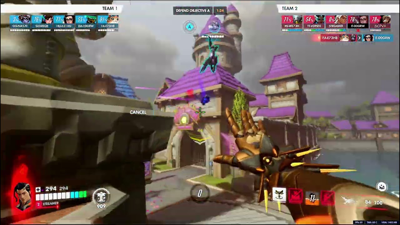 overwatch - saw jetpack cat, so went lifeweaver. good pull at 05:45