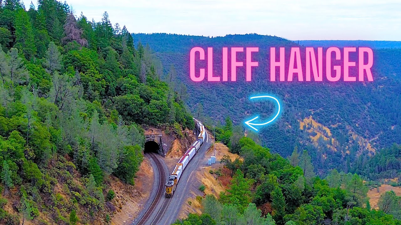 TRAINS CLIMB EDGE OF THE MOUNTAIN AROUND CAPE HORN! - Donner Pass 2024