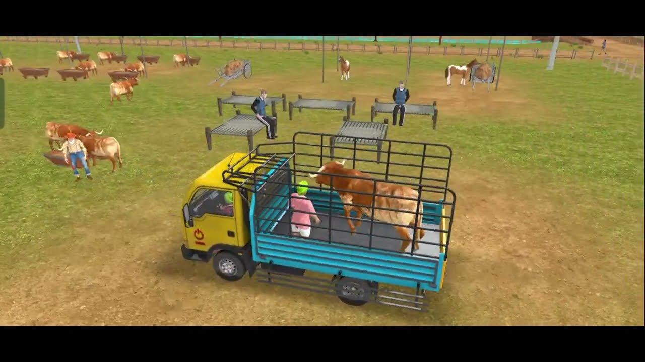 Indian Village Animal Cargo Truck Off-road Driving || 3D Animal Transporting Off-road Driving Game