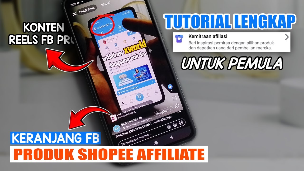 Cara Upload Produk Shopee Affiliate di Facebook Reels | BKD tutorials Kemitraan Afiliasi Facebook