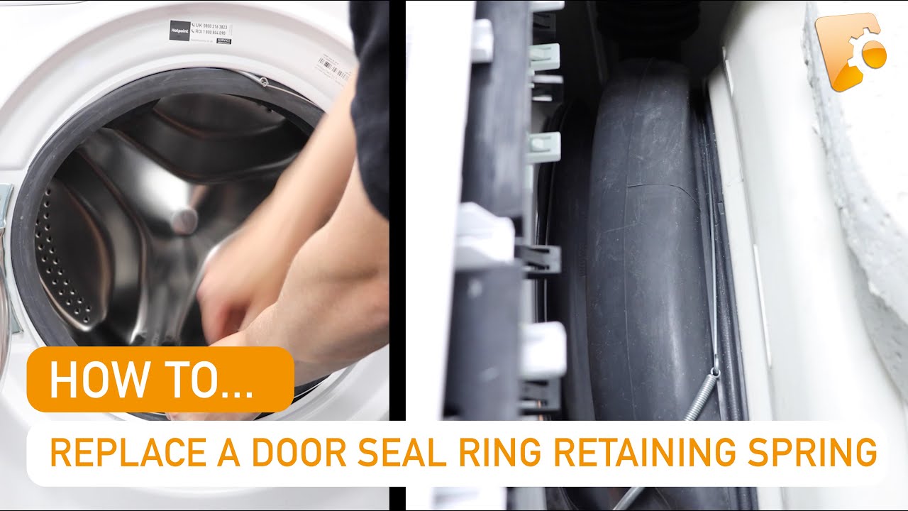 How to Replace Hotpoint Washing Machine Door Seal Ring Retaining Spring (WHILST removing door seal)