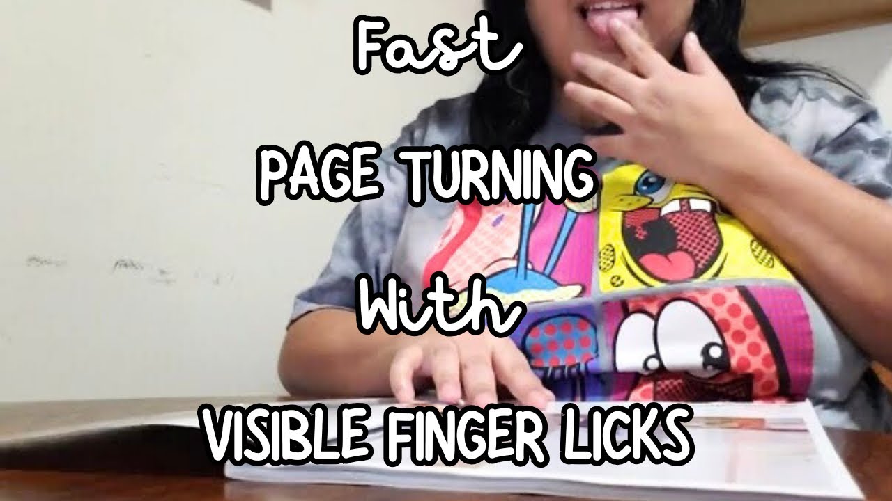 Fast Page Turning ASMR * Visible Finger Licks Page Turning No Talking *