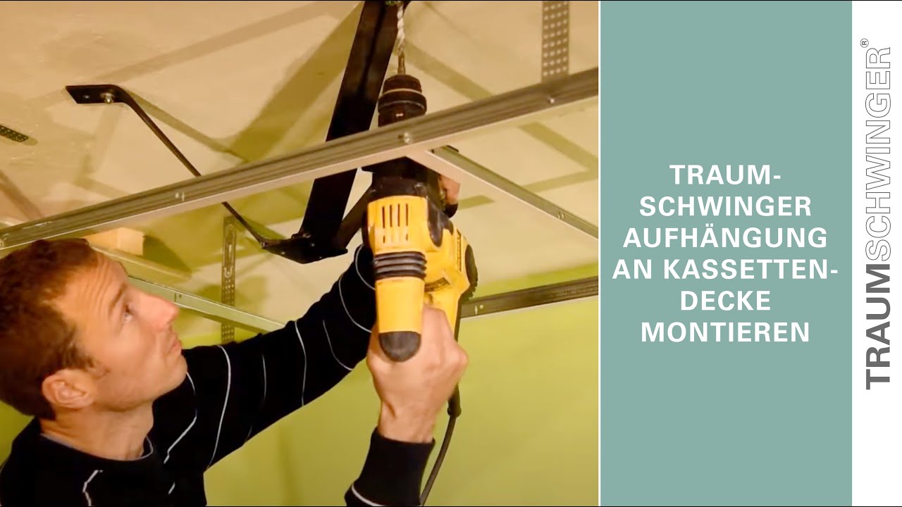 TRAUMSCHWINGER Hängesessel aufhängen - Aufhängung an Kassettendecke montieren