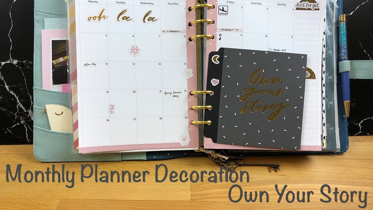 Monthly Planner Decoration - Own Your Story