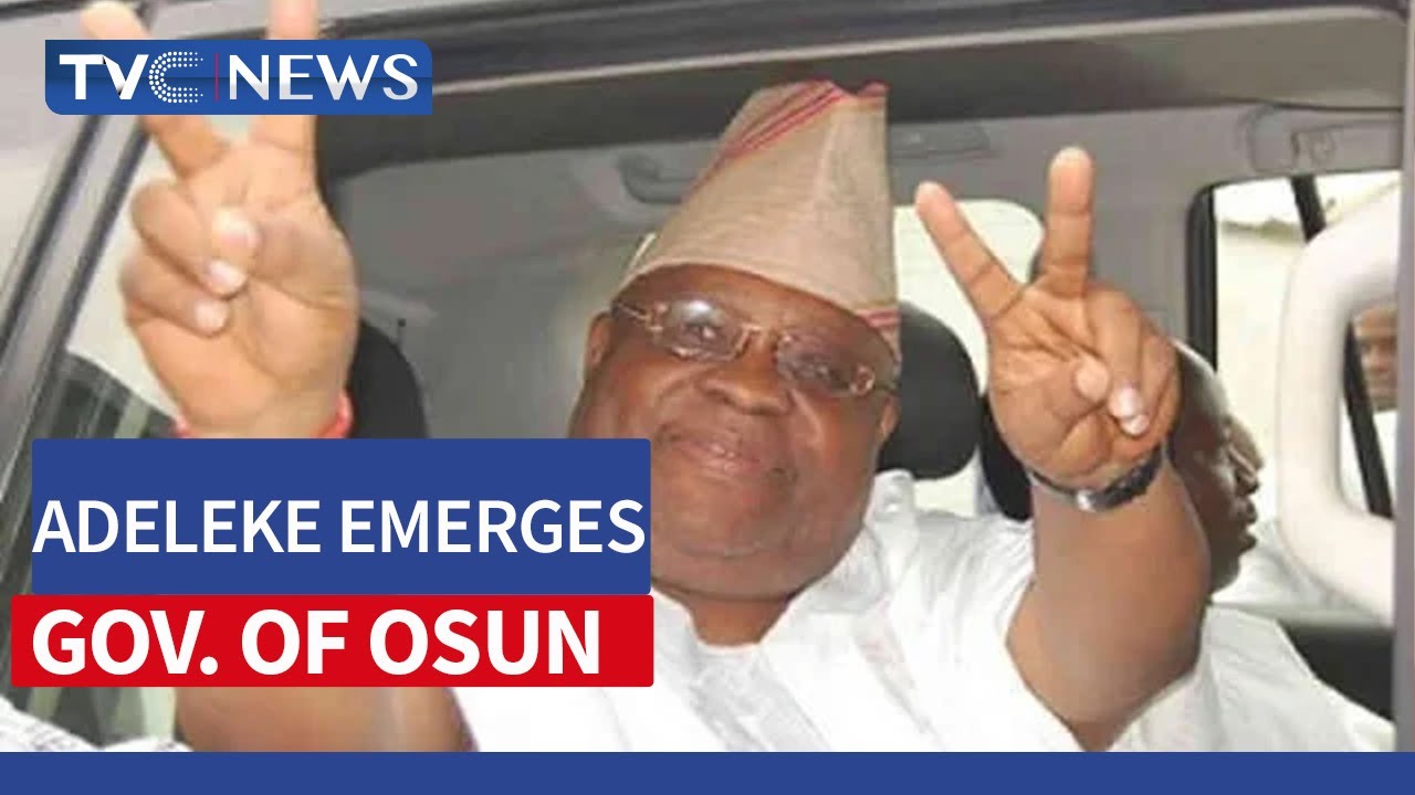 VIDEO: INEC Declares PDP's Adeleke Winner of Osun Governorship Election