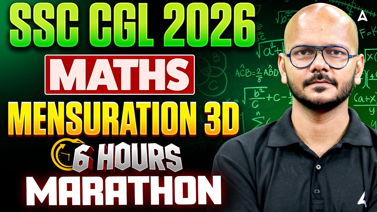 SSC CGL Maths Marathon Class 2026 | Complete Mensuration 3D One Shot | SSC CGL Maths By Tarun Sir