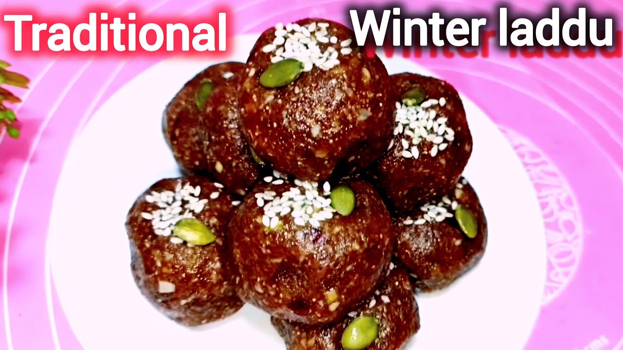 Indian dry fruits laddu 😋सर्दी में कामजोरी जोडो मैं दर्द,थकान के लिये💪 traditional winter laddu 