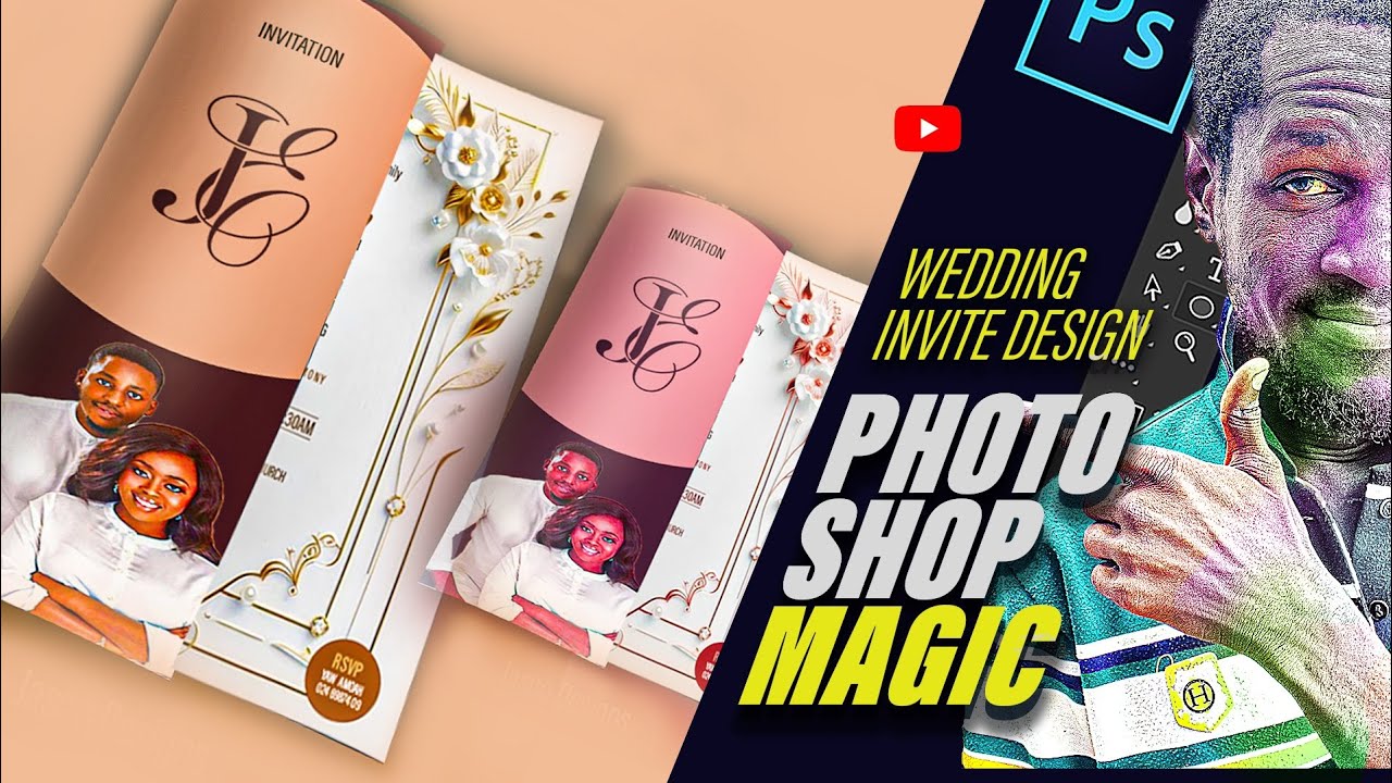 How to design wedding invitation card with Photoshop 