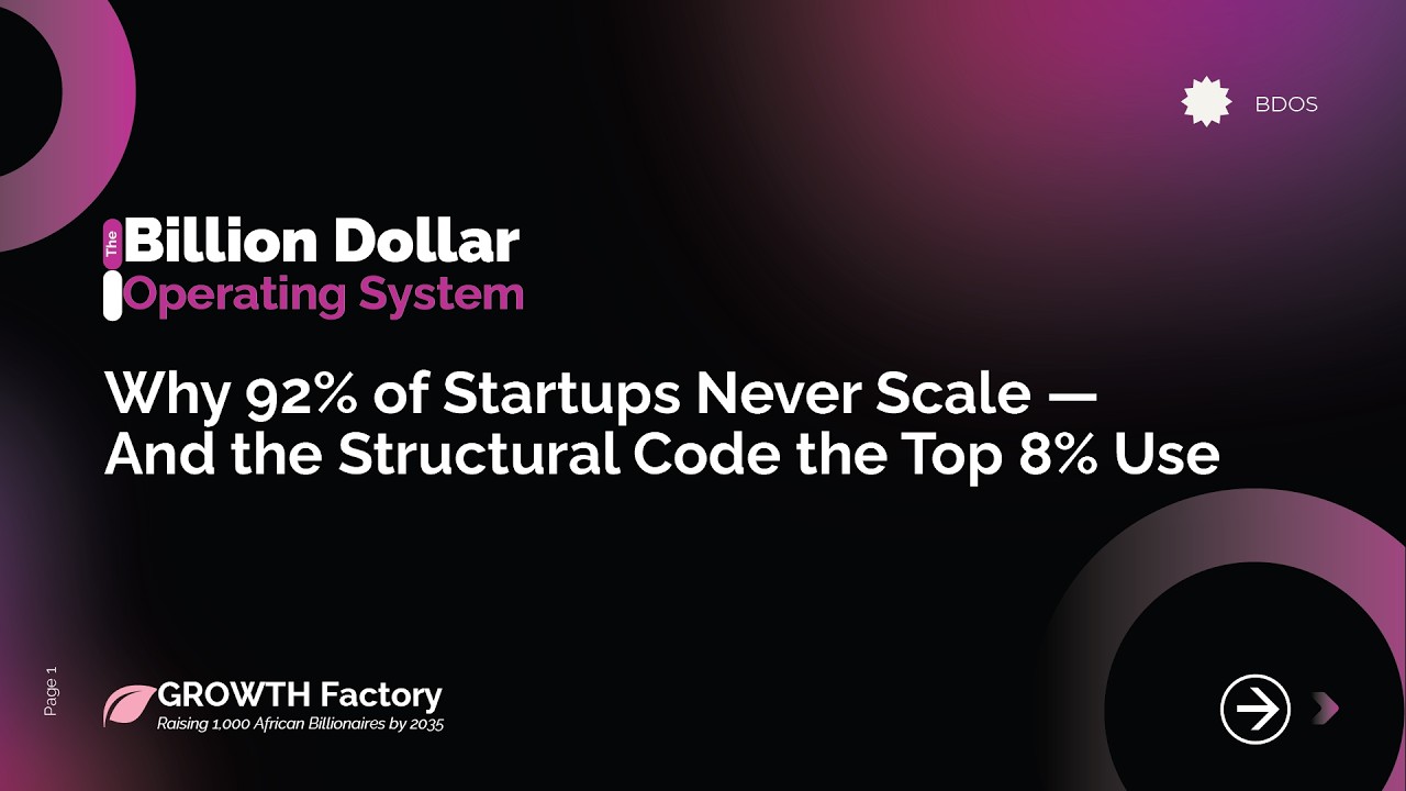 Billion Dollar Operating System: Why 92% of Startups Never Scale + Structural Code of the Top 8%