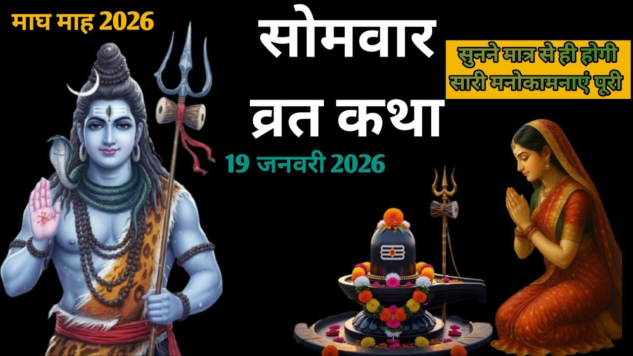 आज माघ माह प्रतिपदा का पहला सोमवार | सोमवर व्रत कथा | शिव कृपा पाने की पावन कथा | Power of Mantra