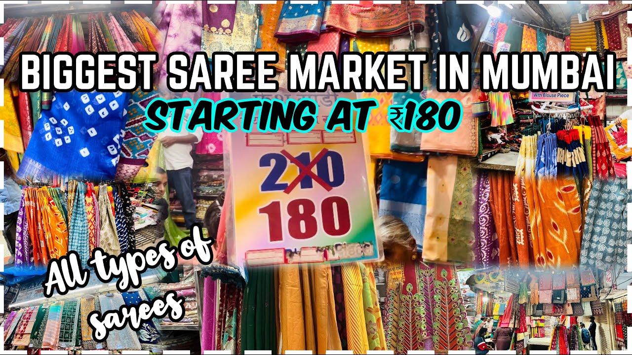 BIGGEST SAREE MARKET IN MUMBAI 2024 | STARTING @ ₹180 | MUMBAI PANJRAPOLE MARKET | EVERYDAY SAREES